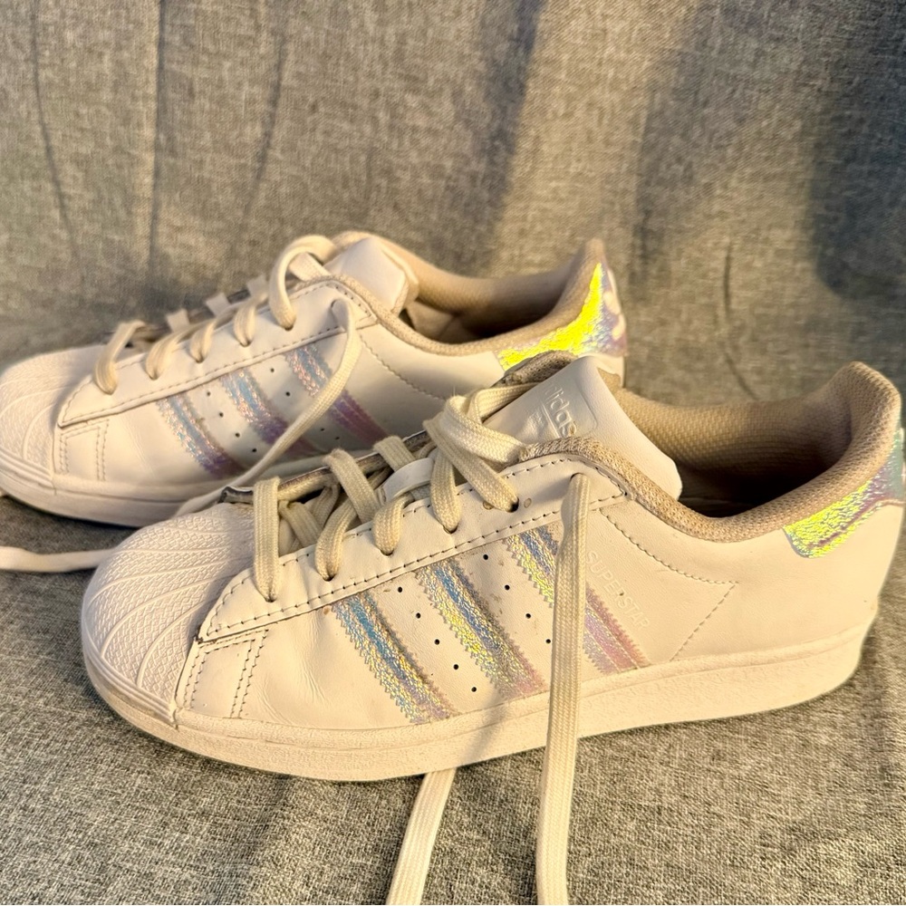 Adidas Superstar Holographic Sneakers – Women’s Size 5